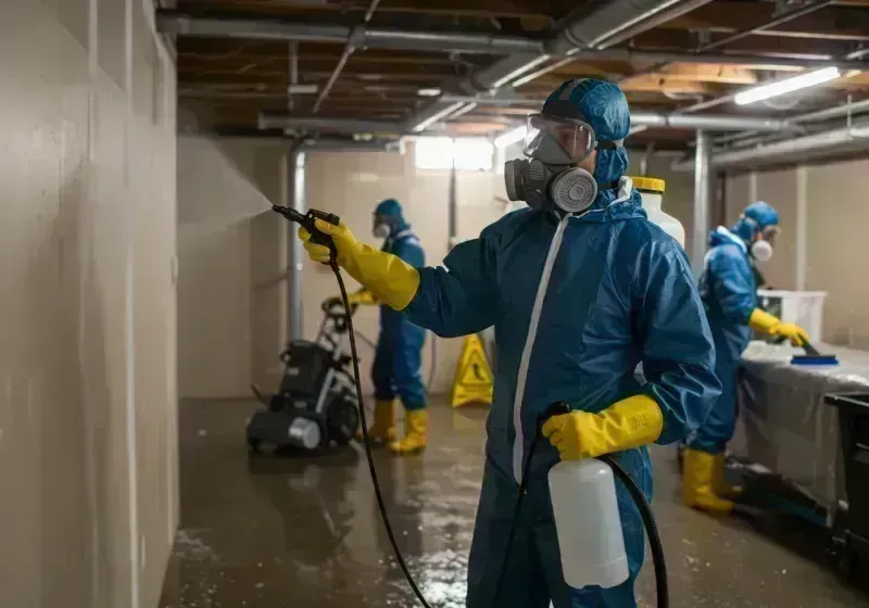 Basement Sanitization and Antimicrobial Treatment process in Eureka, IL