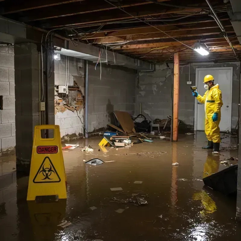 Flooded Basement Electrical Hazard in Eureka, IL Property